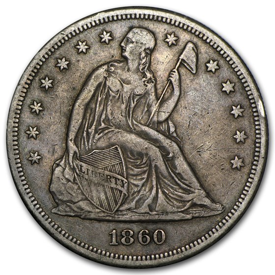 1860-O Liberty Seated Dollar XF 1860-O Liberty Seated Dollar XF